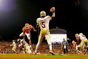 Florida State QB Jameis Winston improved his Heisman chances with 4 total TD against Clemson.
