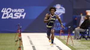 Dri Archer of Kent State ran a 4.26 40 yard dash at the NL Combine. That is the fast 40 since Chris Johnson's 4.24 in 2008.