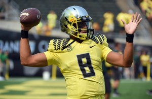 Marcus Mariota started off slow, but got hot in the 3rd quarter to lead his team past Michigan State.